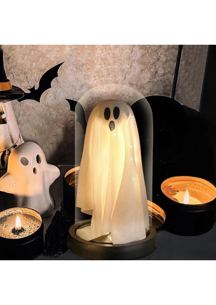 Cloche&#39;de Işık Up Hayalet, Aydınlat Up Hayalet ve Kafatası Plastik Cloche Cadılar Bayramı, Işıklı Hayalet, Cadılar Bayramı Dekorasyonları (Yurt Dışından) modelleri