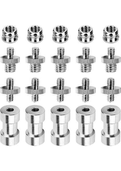 1/4 Ila 3/8 Vida Adaptör Dönüştürücü Dişli Vidalar Adaptör Spigot Vida Montajı Kamera Tripod Monopod Ballhead Flash Işık Stand Omuz Teçhizat (Yurt Dışından)