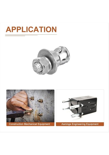 1/4inch x 5/8 Inç Altıgen Somun Kolları - 50 Paket - Beton Kuru Tuğla Blok Duvarlar Için Iyi - Karbon Çeliği - Gümüş (Yurt Dışından) fırsatları