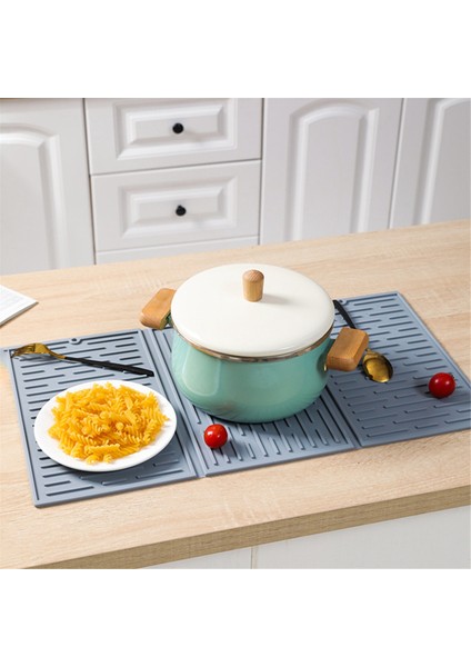 Siyah Katlanabilir Üç Katlı Sofra Takımı Kurutma Mat Silikon Drenaj Mat Mutfak Sayaçları (Yurt Dışından) fiyatları