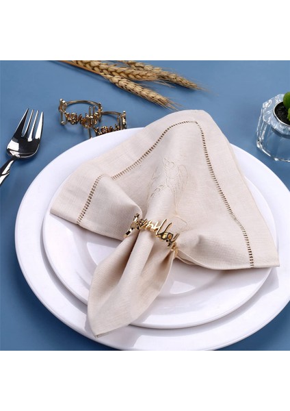 12PCS Bismillah Peçete Yüzükleri Eid Mübarek Müslüman Islami Ramazan Kareem Peçete Tokalı Düğün Yemek Masa Süslemeleri A (Yurt Dışından) fiyatları