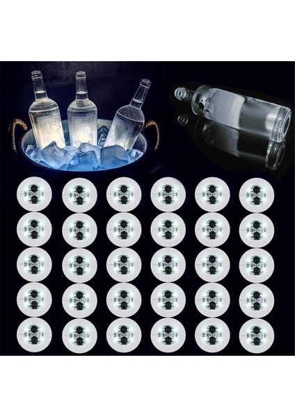 LED Coaster, 30 Pack Light Up Coaster Içecekler Için, LED Coaster Lights Likör Şişeleri Için Şişe Işıkları, Kulüp, Parti, Düğün (Yurt Dışından) fiyatları