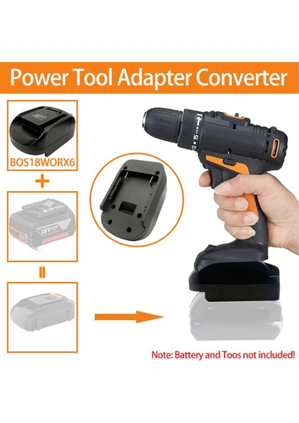 BOS18WORX6 Güç Aleti Adaptör Dönüştürücü Bosch 18V BAT618 Worx 20V 6 Pın Elektrikli Aletler Için Li-Ion Pil (Yurt Dışından) modelleri