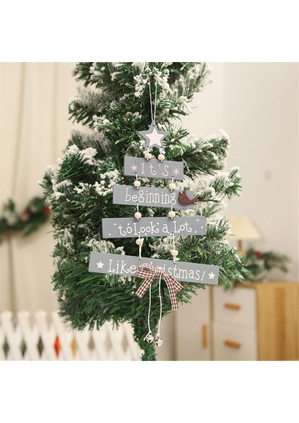 Ahşap Noel Ağacı Asılı Süsler, Çan Duvar Dekoru Iğne Duvar Sanat El Sanatları ile Noel Ağacı Şekli Süsler (Yurt Dışından) fırsatları