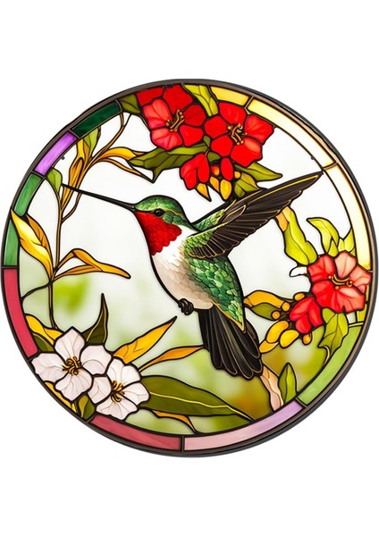 Vitray Suncatcher Kuş Vitray Pencere Asma Doğum Günü Hediye Kutusu Memorial Hook ile (Yurt Dışından)