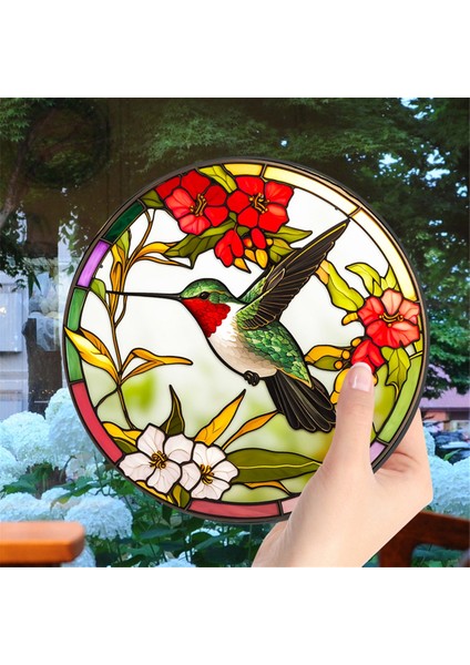 Vitray Suncatcher Kuş Vitray Pencere Asma Doğum Günü Hediye Kutusu Memorial Hook ile (Yurt Dışından) fiyatları