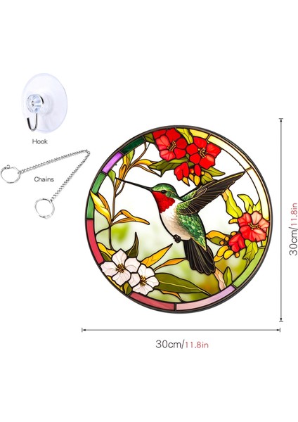 Vitray Suncatcher Kuş Vitray Pencere Asma Doğum Günü Hediye Kutusu Memorial Hook ile (Yurt Dışından) modelleri