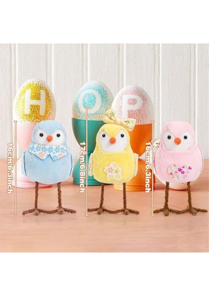 Paskalya Peluş Kuş Bebekleri Tatil Duran Kuş Parçası Süsler Uzun Bacaklı ve Baskılı Eşarp ve Yay Masa Pembesi (Yurt Dışından) indirimleri