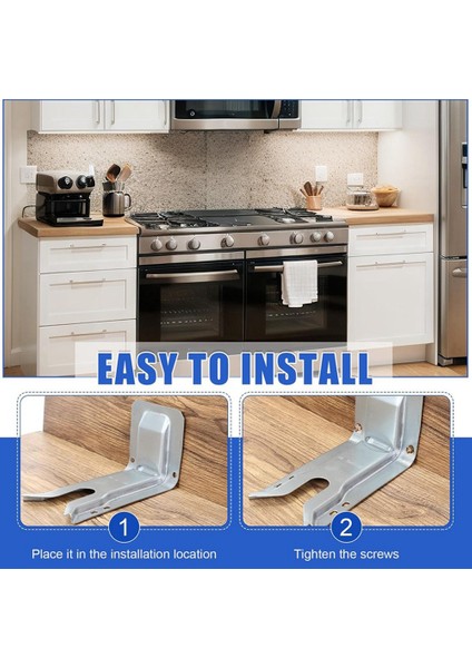 2 Pcs WB02K10254 Soba Için Anti Uç Braketi Ge Aralığı/soba/fırın (Yurt Dışından) modelleri