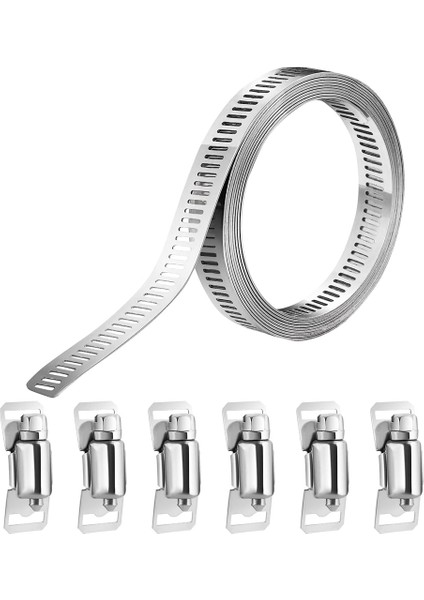 Radyatör/otomotiv ve Mekanik Sıhhi Tesisat Için 304 Paslanmaz Çelik Ayarlanabilir Hortum Kelepçeleri, Dıy Solucan Dişli Kanalı Kelepçe Seti (Yurt Dışından)