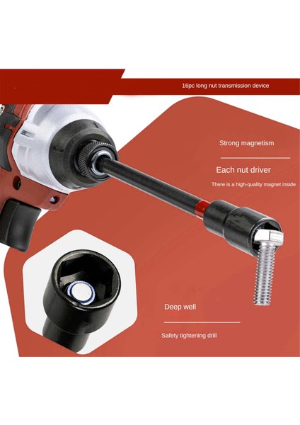 Manyetik Somun Sürücüsü 6 Inche Lider Somun Sürücüsü Lider Somun Drive Cihaz (16 Adet) (Yurt Dışından) fırsatları