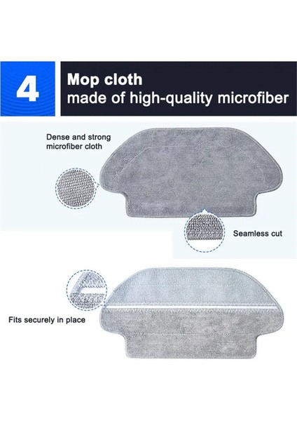 Xiaomi Mijia Robot Vakum Mop 2s 3c Robot Vakum Pop P Aksesuarları Mop Bezi Ana Yan Fırça XMSTJQR2S STYJ02YM (Yurt Dışından) indirimleri