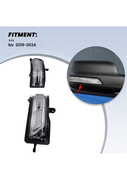 Araba Dikiz Aynası Dönüş Sinyali Işık LED Kapı Aynası Sinyali Işık 68402097AA 68402096AA Dodge Ram 2019-2024 Için (Yurt Dışından) indirimleri