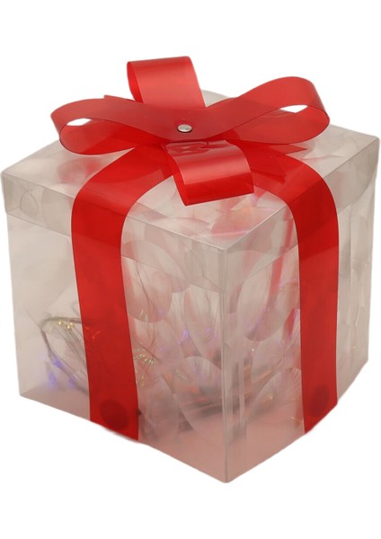 Noel Parlayan Hediyeler Kutu Dekorasyon Süslemeli Yay Aydınlatma Kutusu Açık Işık Aydınlatma Xmas 2024 Ev Yard Dekor B (Yurt Dışından) modelleri