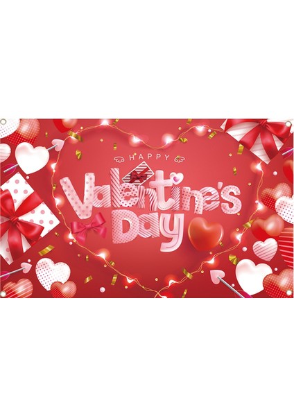 Sevgililer Günü Zemin Banner Aşk Kalp Partisi Süslemeleri Fotoğraf Arka Plan 71X Günü Için 43.3inch (Yurt Dışından)