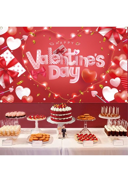 Sevgililer Günü Zemin Banner Aşk Kalp Partisi Süslemeleri Fotoğraf Arka Plan 71X Günü Için 43.3inch (Yurt Dışından) modelleri