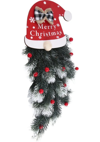 Ön Kapı Için Noel Çelengi, Noel Kapı Çelenk, Yapay Santa Noel Noel Kapısı Pencere Duvarı Için Asılı Işareti, Sıradan (Yurt Dışından) modelleri