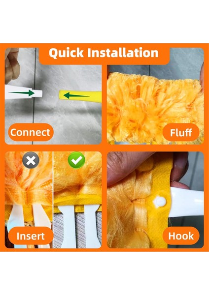 30 Paket 360 Dusters Swiffer Dusters, Duty Duster Kiti Tek Kullanımlık Dusters Dolunlar 1 Turuncu Turuncu Sarı (Yurt Dışından) indirimleri