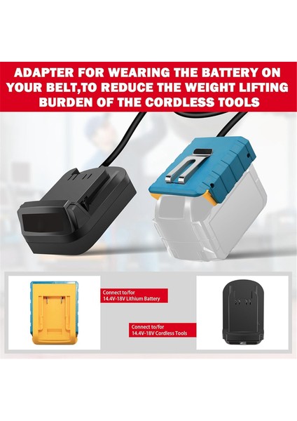 Makita Için Pil Uzatma Kablosu Aracı 18V-20V Kemer Kipi ile Hafif Hafif Silin (Yurt Dışından) modelleri