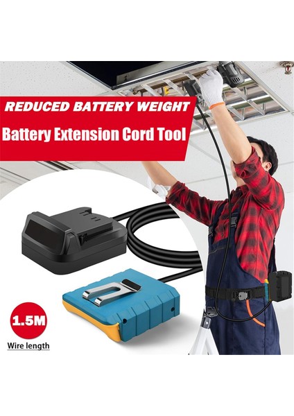 Makita Için Pil Uzatma Kablosu Aracı 18V-20V Kemer Kipi ile Hafif Hafif Silin (Yurt Dışından) fırsatları