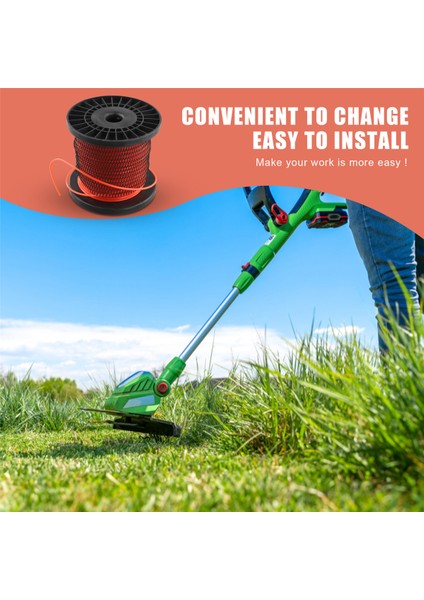 Rulo 50M 2,4mm Biçme Naylon Naylon Çim Döşeme Halat Fırçası Kesici Strimmer Hat Yuvarlak Fırças Kablo Hattı Kablosu (Yurt Dışından) indirimleri