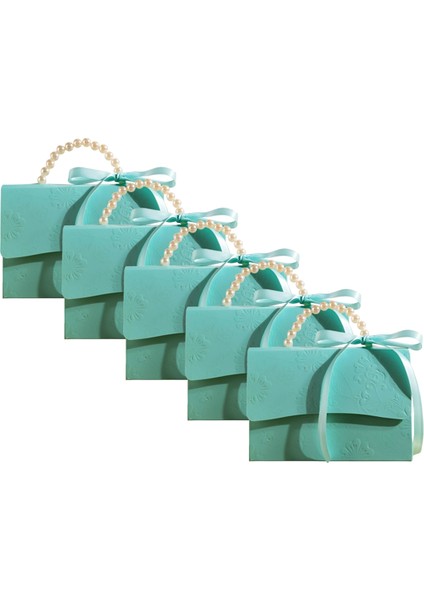 Saten Şerit ve Inci Saplı Şık Kabartmalı Hediye Kutusu, Sevgililer Günü Hediye Kutusu C C (Yurt Dışından)