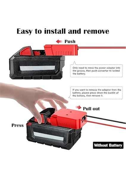 Dönüştürücü Aadpter Milwaukee 18V Li-Ion Pil Güç Tekerleği Inverter Kova Artış Voltaj Regülatörü (Yurt Dışından) indirimleri