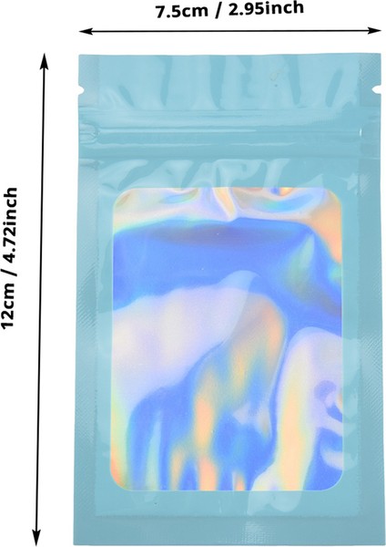 100PCS Yeniden Kapatılabilir Holografik Çantalar, Gıda Depolama Partisi Için Net Pencere ile Kokusu Geçirmez Mylar Kese (Yurt Dışından) fırsatları