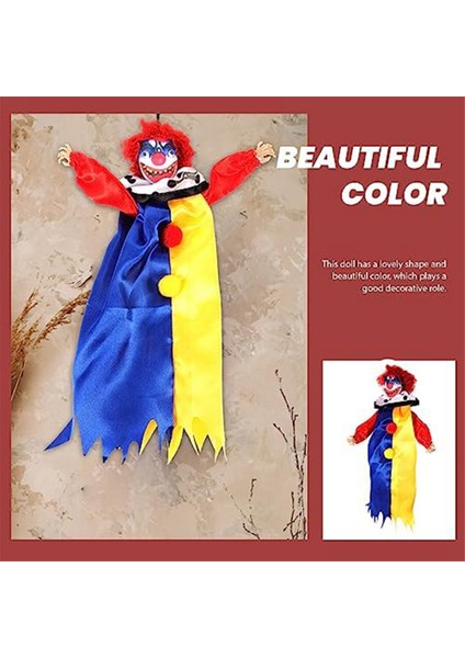 Cadılar Bayramı Dekorasyon Asma Palyaço Bebeği Perili Ev Kolye Korkunç Cadılar Bayramı Dekor Cadılar Bayramı Palyaço Kolye Renkli (Yurt Dışından) modelleri