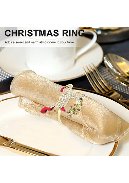 9 Adet Noel Peçete Yüzükleri Set Metal Noel Peçete Tutucu Noel Ağacı Peçete Yüzük Dekor (Yurt Dışından) indirimleri