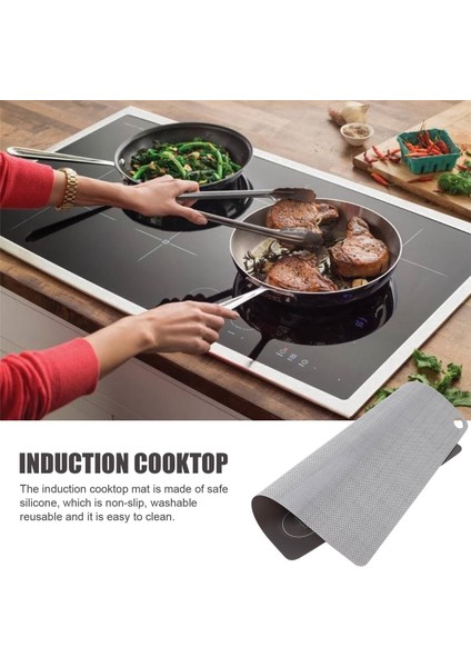 Indüksiyon Ocak Mat Slip Indip Induction Cook Üst Pad Silikon Isı Yalıtımlı Mat Yeniden Kullanılabilir Buzdolapları ve Fırınlar B (Yurt Dışından) fırsatları