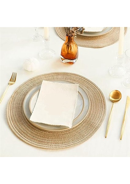 8 Pack Yuvarlak Dokuma Placemats Isıya Dayanıklı Placemats Pamuk Iplik Placemats Tablo Yalıtım Yastığı Ev Kıyafetleri (Yurt Dışından) modelleri