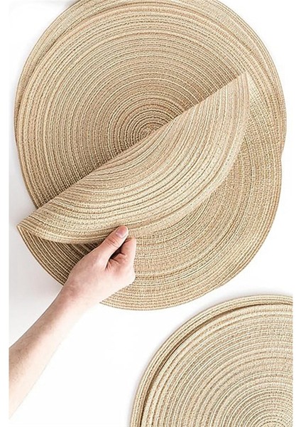 8 Pack Yuvarlak Dokuma Placemats Isıya Dayanıklı Placemats Pamuk Iplik Placemats Tablo Yalıtım Yastığı Ev Kıyafetleri (Yurt Dışından) fırsatları
