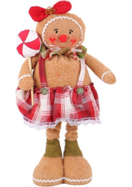 Noel Figürü Kumaş Uzun Bacaklar Pencere Dekorasyonu Noel Ağacı Dekor Noel (F) (Yurt Dışından)