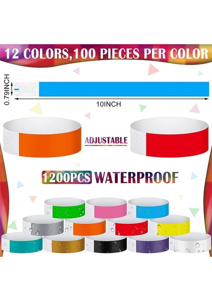 1200 Pcs Su Geçirmez El Bantları Etkinlikler Için Neon Bilek Bantları Konser Bilekliği Yapışkan Bileklik Parti Renkleri Için (Yurt Dışından) modelleri