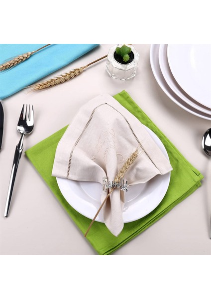 12PCS Bismillah Peçete Yüzük Eid Mübarek Müslüman Islami Ramazan Kareem Peçeteli Toka Düğün Yemeği Masa Süslemeleri B B (Yurt Dışından)