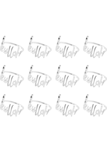 12PCS Bismillah Peçete Yüzük Eid Mübarek Müslüman Islami Ramazan Kareem Peçeteli Toka Düğün Yemeği Masa Süslemeleri B B (Yurt Dışından) modelleri