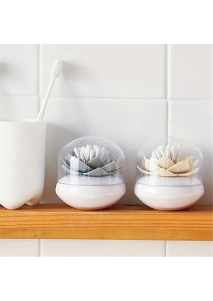 Lotus Pamuklu Çubuk Tutucu Timefuard Tutucu Depolama Kovası Masaüstü Dekorasyon Pamuklu Swab Saklama Kutusu Banyo (Yurt Dışından) fırsatları