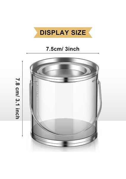 12 Paket Mini Şeffaf Plastik Boya Kutuları El Sanatları Için Küçük Boş Boya Kutuları Şeker Diy Projeleri Parti Lehine Dekor, 3 x 3 Inç (Yurt Dışından) fırsatları