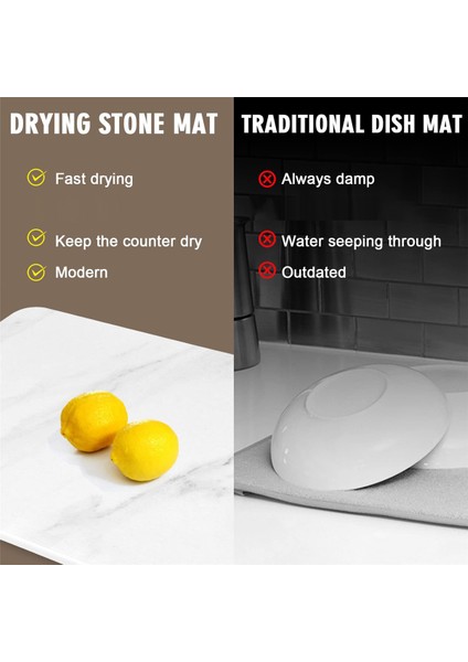 Mutfak Tezgahı Için Taş Kurutma Paspası, Süper Emici, Isıya Dayanıklı Bulaşık Kurutma Paspasları, Sofra Malzemesi Matları (Yurt Dışından) fırsatları