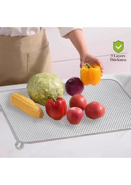 3 Adet Bulaşık Kurutma Paspası, Emici Mikrofiber Bulaşıklar Drenaj Paspasları, Mutfak Tezgahı Için Boyut Drenaj Pedleri, Kahve 24 x 17INÇ (Yurt Dışından) fiyatları