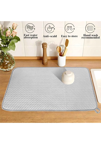 3 Adet Bulaşık Kurutma Paspası, Emici Mikrofiber Bulaşıklar Drenaj Paspasları, Mutfak Tezgahı Için Boyut Drenaj Pedleri, Kahve 24 x 17INÇ (Yurt Dışından) indirimleri