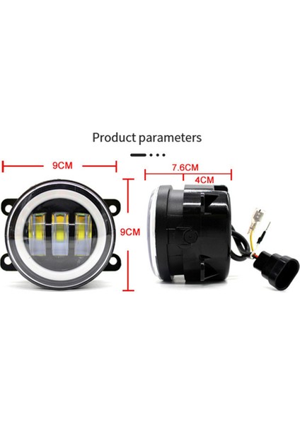 2pcs 4inch LED Sis Farları Halo Ring Drl Kapalı Yol Sis Lambası Chevrolet Wrangler Jk Tj Lj Dodge Yolculuğu (Yurt Dışından) fiyatları