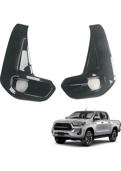 1paır Pıckup Araç Ön Tampon Sis Light Lamba Hoods Konut Kapağı Toyota Hilux Revo 2020 2021 (Yurt Dışından) indirimleri