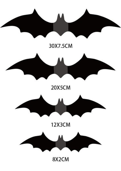 Cadılar Bayramı Pvc 3D Yarasa Duvar Dekorasyonu Cadılar Bayramı Partisi Malzemeleri Korkunç Yarasa Duvar Çıkartmaları Seti (Yurt Dışından) fırsatları