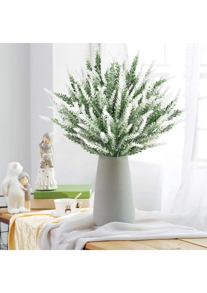 8 Adet Yapay Lavanta Yapay Çiçek Aranjmanı Bahçe Ofisi Düğün Ev Açık Dekorasyon Beyaz (Yurt Dışından) fiyatları