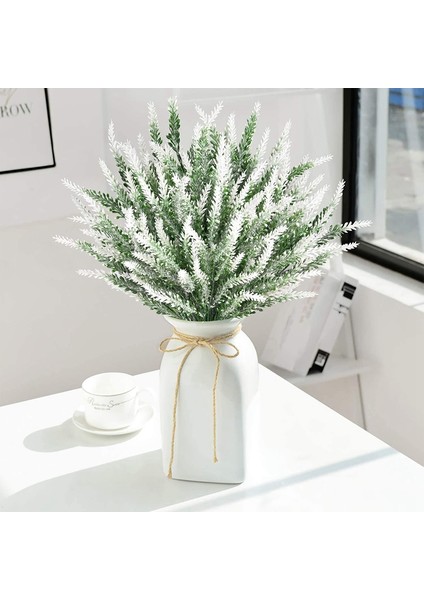 8 Adet Yapay Lavanta Yapay Çiçek Aranjmanı Bahçe Ofisi Düğün Ev Açık Dekorasyon Beyaz (Yurt Dışından) fırsatları