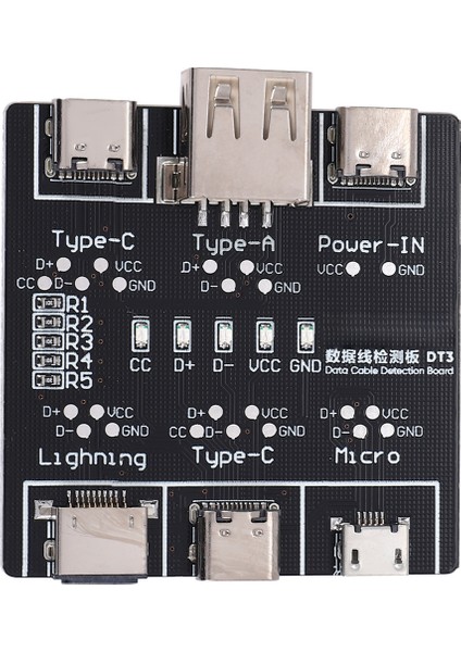 Dt3 Veri Kablosu Algılama Kartı Ios Android Type-C Kısa Devre Açma-Kapma Test Kartı Onarımı Için USB Kablo Test Cihazı (Yurt Dışından)
