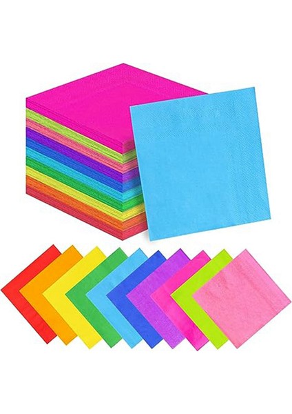 200 Sayım Kokteyl Peçeteleri Tek Kullanımlık Peçeteler Çift Katmanlı Basılı Kağıt Peçeteler Ev ve Parti Iyilikleri Için Yüz Dokusu (Yurt Dışından)