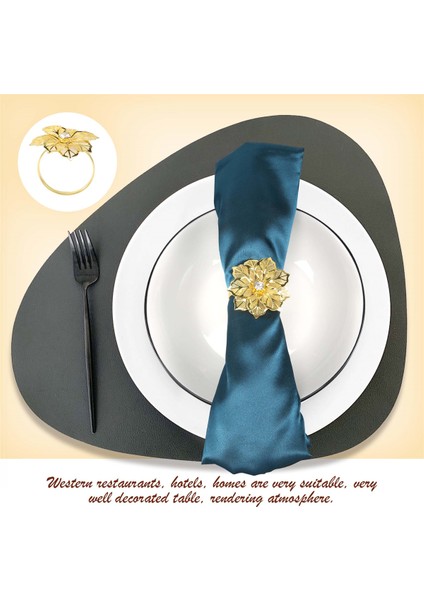 10PCS Çiçek Tasarım Peçete Yüzük Metal Altın Peçete Tokası Peçete Halka Tutucu Otel Restoran Düğün Batı Yemek Masa Dekorasyon (Yurt Dışından) indirimleri